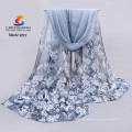 Lingshang neue kleine Blumendruckart und weiseschalfrauen elegante Partei Chiffon- Schal beautifu Geschenkschals und -schale